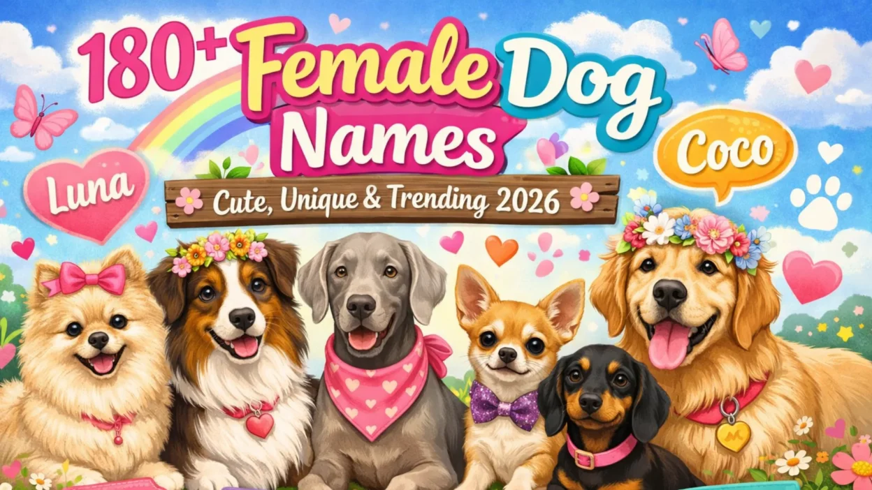 180+ Female Dog Names Cute, Unique & Trending 2026