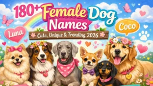180+ Female Dog Names Cute, Unique & Trending 2026