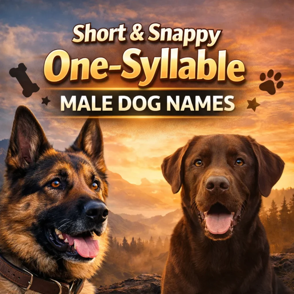 Short & Snappy One-Syllable Male Dog Names