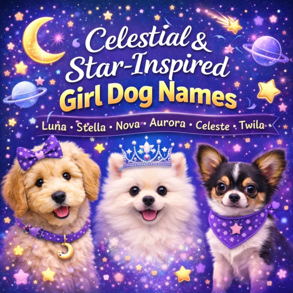 Celestial &; Star-Inspired Girl Dog Names