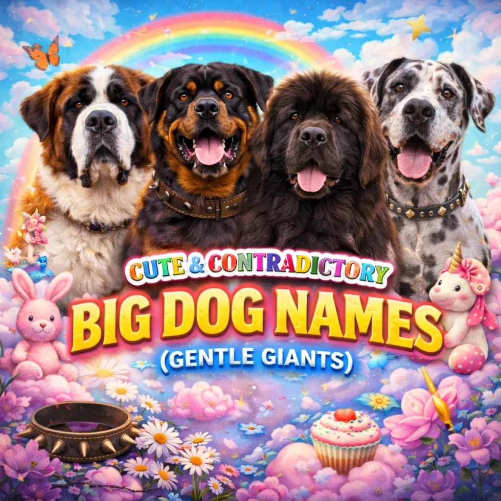 Cute & Contradictory Big Dog Names (Gentle Giants)