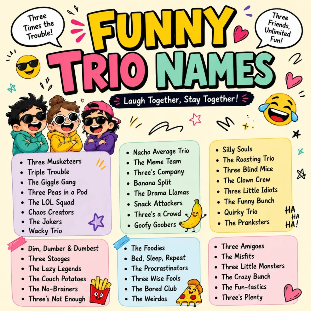 Funny Trio Names