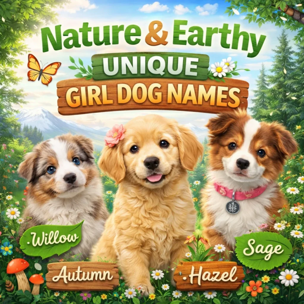 Nature & Earthy Unique Girl Dog Names