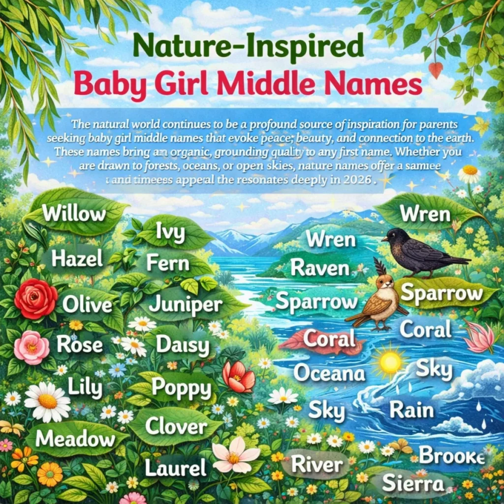 Nature-Inspired Baby Girl Middle Names