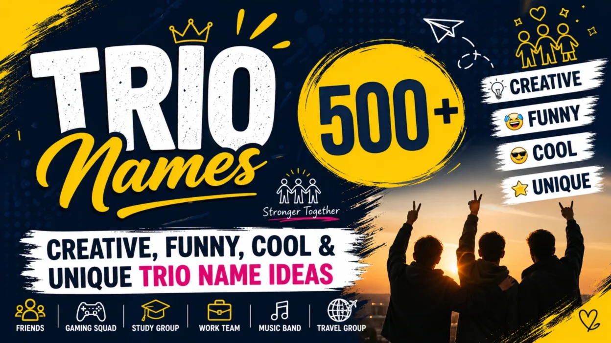Trio Names 500+ Creative, Funny, Cool & Unique Trio Name Ideas