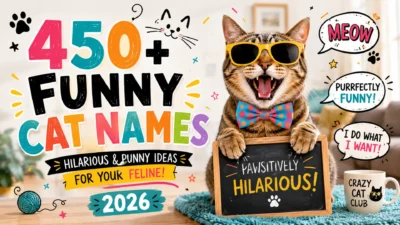 450+ funny cat names with hilarious and punny ideas for your feline in 2026