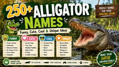 250+ alligator names with funny, cute, cool, and unique ideas for pets and characters