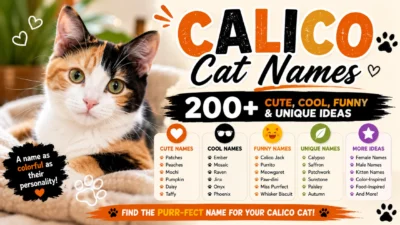 Calico cat names with cute, cool, funny, and unique ideas for every colorful feline personality