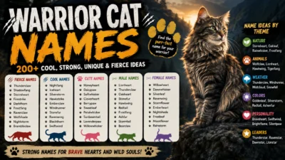 Warrior cat names featuring 200+ cool, strong, unique, funny, and fierce ideas