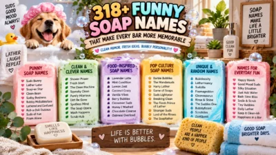 318+ funny soap names with clever, punny, food-inspired, and pop culture ideas for memorable soap bars