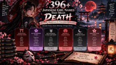 396+ Japanese girl names that mean death for dark, mysterious, powerful, and fantasy characters