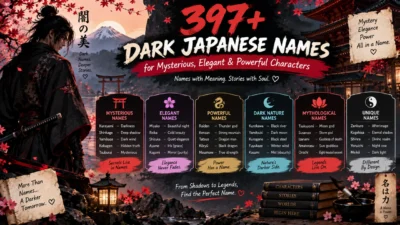 397+ dark Japanese names for mysterious, elegant, powerful, mythological, and unique characters