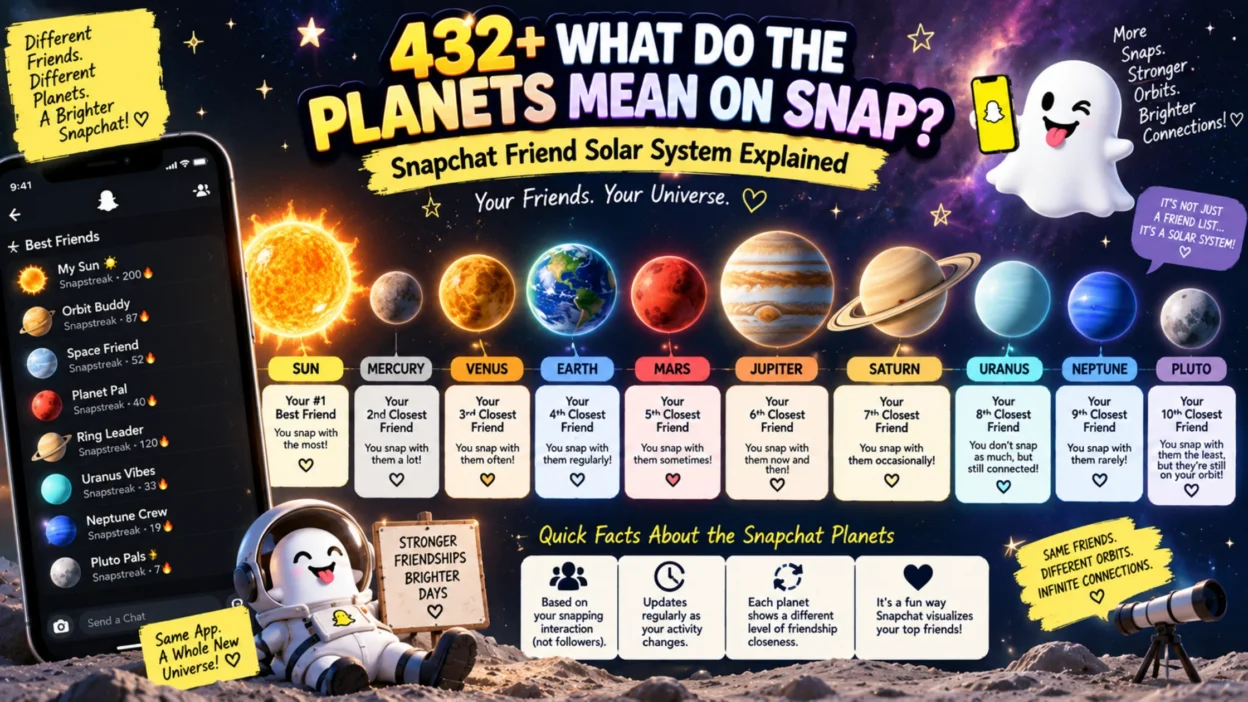 432+ Snapchat planet meanings explained with a visual friend solar system from Sun to Pluto