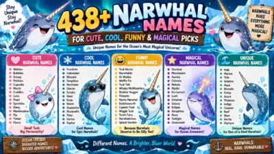 438+ narwhal names with cute, cool, funny, magical, and unique ideas for ocean lovers