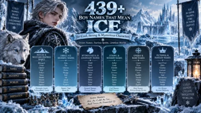 439+ boy names that mean ice for cool, strong, mysterious, mythological, and fantasy characters