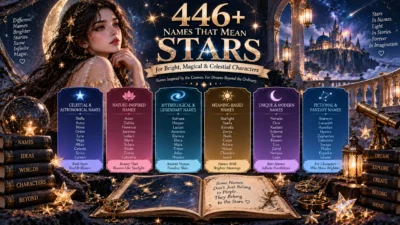 446+ names that mean stars for bright, magical, celestial, mythological, and fantasy characters