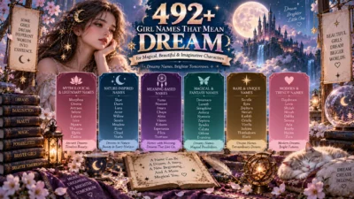 492+ girl names that mean dream for magical, beautiful, imaginative, and fantasy characters
