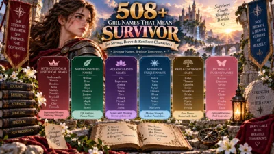 508+ girl names that mean survivor for strong, brave, resilient, and powerful characters