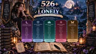 526+ names that mean lonely for quiet, mysterious, independent, and introspective characters