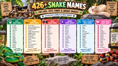 426+ snake names with cool, cute, funny, unique, nature, mythology, and color-inspired ideas